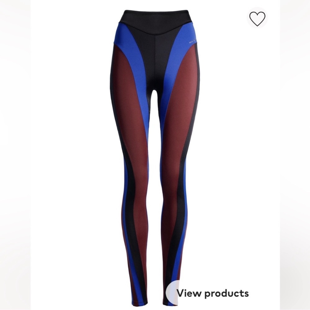 Thierry Mugler Leggings - Burgundy & Blue